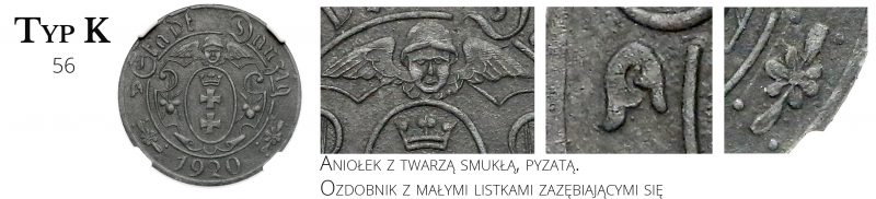 10 fenigów 1920 Gdańsk Typ K