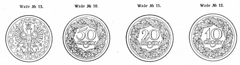 Wzory groszy 1924 ujęte w rozporządzeniu