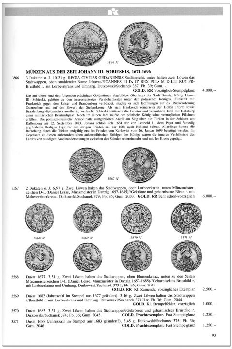 Strona 93 katalogu 76 aukcji Kuenker
