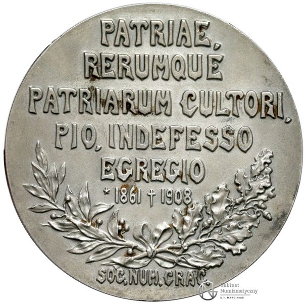 Rewers medalu Andrzej Potocki 1908