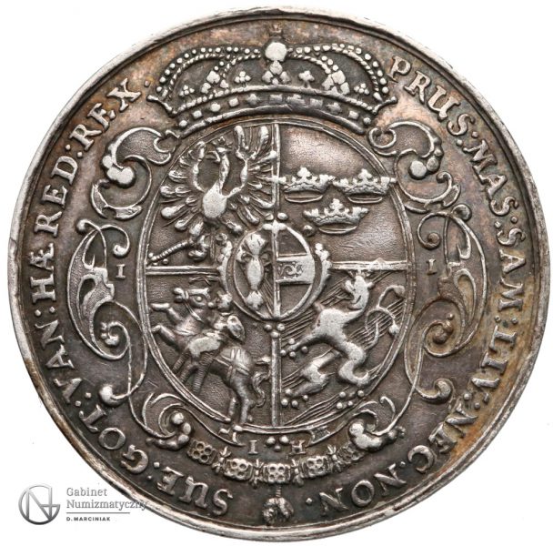 Rewers Półtalara medalowego 1635-36 Władysława IV Wazy